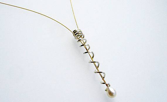 Necklaces and Pendants - 925- Silber, Süßwasserzuchtperle, Stahl goldplattiert