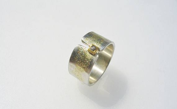 Ringe - Rohdiamant, 925-Silber, Feingold, 900-Gold
