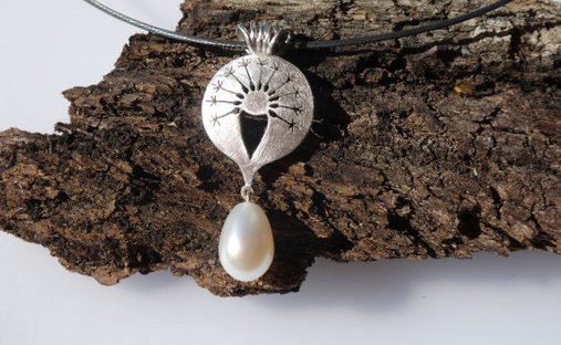 Süßwasserzuchtperle, 925- Silber