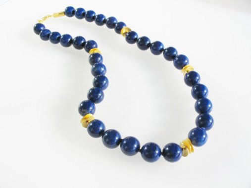 Lapislazuli, 925- Silber goldplattiert